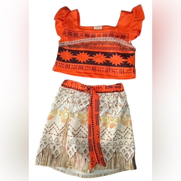 Girls Moana Ruffle Shirt & Skirt Set - Picture 3 of 8